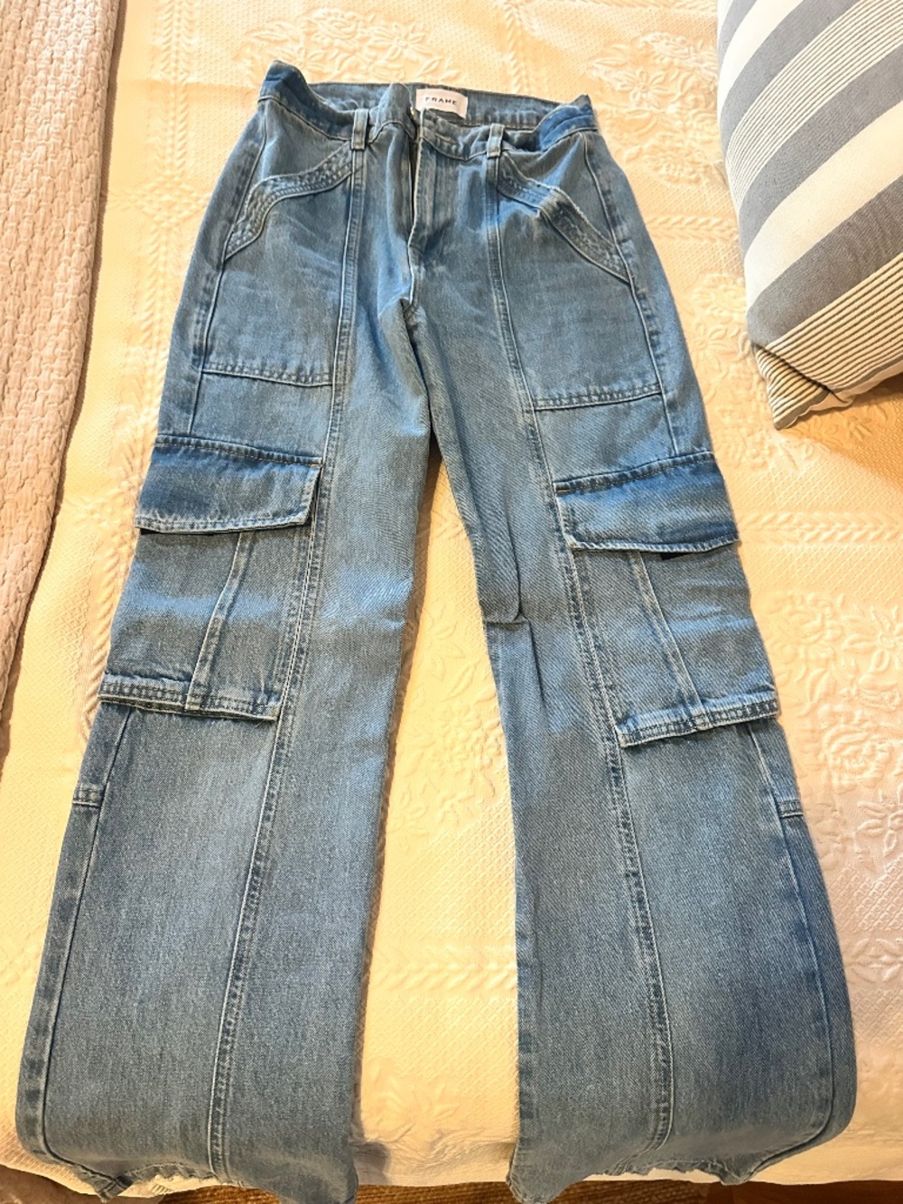 Frame Denim Cargo Wide Leg Utility Jean. NWOT.